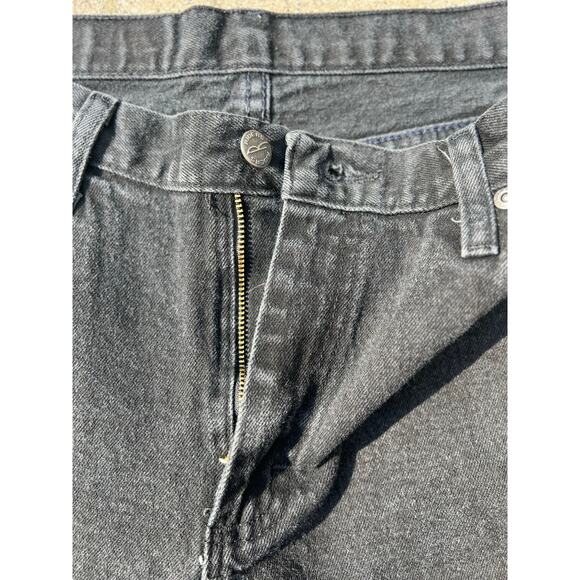 Vintage Riders by Lee Pants Women Size 14L Black Denim Straight Leg Jeans Grunge - Picture 4 of 7